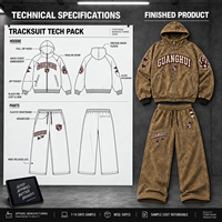 Fabrication sur mesure de sweats à capuche zippés et pantalons de survêtement OEM avec poches avant, taille à cordon de serrage, tenue de sport