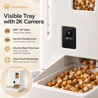 Distributeur de nourriture intelligent pour animaux de compagnie 2-en-1 avec WiFi double bande et Bluetooth, contrôle à distance par application et portions programmées