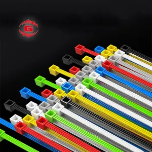 Bright colour cable tie with heat stabilized feature for electrical sizes nylon 66 ties line plastic flexible rohs