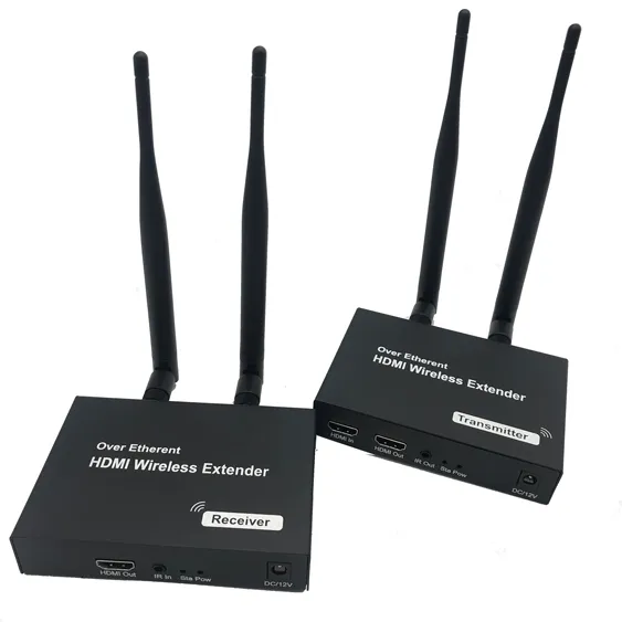 2022 Wireless HDMI Extender 200M 2.4G/5G 1080P WiFi HDMI Video Transmitter Receiver Kit support TV Loop-out IR Remote 1x2 1x3