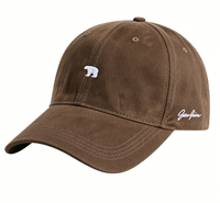 Casquette de baseball ABouthexx en tissu Oxford vintage sportif avec broderie d'ours polaire, grande circonférence de tête