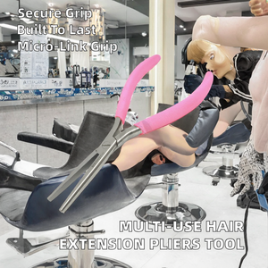 คีมต่อผมสแตนเลสอเนกประสงค์และเครื่องมือสำหรับการต่อผมแบบไมโครลิงค์พร้อมที่เปิดที่มีการยึดเกาะที่แข็งแกร่ง - Product Image 2