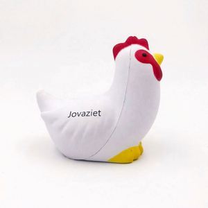 Funny Promotional Gift Animal Shape PU Foam White Chicken Stress <b>Ball</b> <b>Squeeze</b> Relief <b>Ball</b> Custom logo - Product Image 3