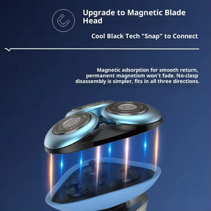 Magnetic three-blade men's electric shaver digital display <b>razor</b> full body washing <b>set</b> beard knife - Product Image 2