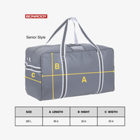 Sac de hockey personnalisé pour senior BONROOY Senior-001, fermeture éclair, MOQ 10, 10 couleurs, 180L, imperméable, tissu 660g