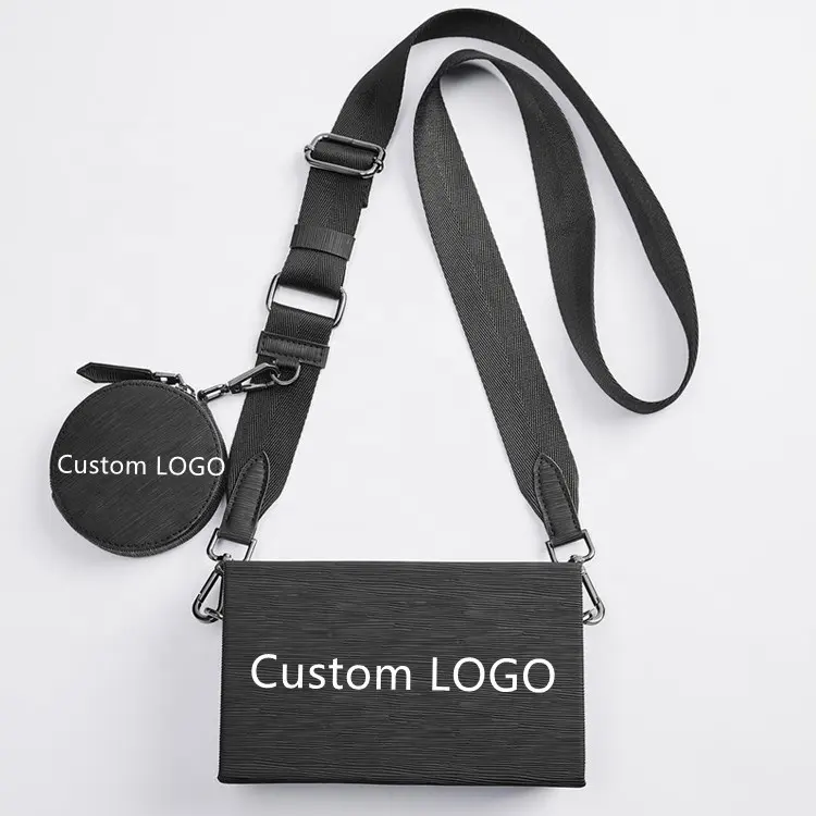 Custom Logo Casual Unisex Shoulder Bags Two Piece Pu Rigid Mini Womens Crossbody Bag Men's Messenger Bags