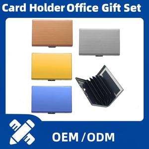 Ultra Thin <b>Metal</b> RFID Blocking <b>Wallet</b> Minimalist Credit Card Holder for 6 Cards ID Driver License - Product Image 2