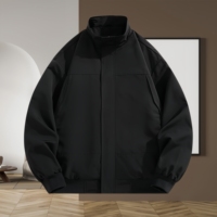 Veste Bomber Homme Grande Taille Décontractée Tendance Streetwear Personnalisée Automne Hiver Coupe-Vent Col Montant Vente en Gros Usine