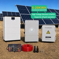 Système solaire hors réseau 10 kW, ensemble complet avec batterie au lithium et onduleur hybride, système d'énergie solaire pour usage domestique