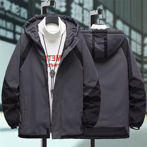 Vestes pour hommes de haute qualité, mode coréenne, vêtements d'extérieur, veste décontractée pour les trajets quotidiens, coupe ample, grande taille, à capuche - Product Image 2