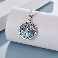 Fine Jewelry Collier pendentif arbre de vie rond en argent sterling 925