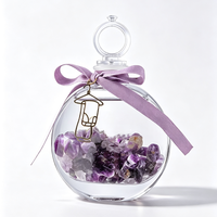 Diffuseur de parfum en verre de luxe exquis en gros avec pierres de cristal, coffret cadeau romantique personnalisable, cadeau idéal pour offrir