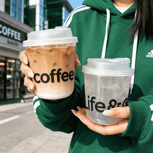 Bicchieri in PET Trasparente a Forma di U da 8oz, Monouso per Caffè, Succhi, Frullati, Tè al Latte, Personalizzabili con Logo - Product Image 5
