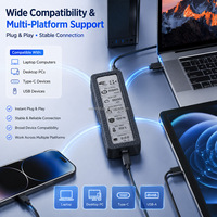 Carcasa para SSD NVMe M.2 con Pantalla LCD, Carcasa Rígida de ABS+Aleación de Aluminio, Negra, Conector USB 3.2 Gen2 Tipo C, Chipset REALTEK RTL9210