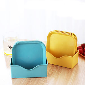 Pit <span class=keywords><strong>bone</strong></span>-plato de plástico ligero de lujo para el hogar, bonito plato para aperitivos Con base, un plato para fruta y basura - Product Image 2