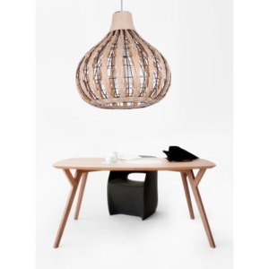 Lámpara de ratán redonda con una sola cabeza, luz LED para sala de estar, comedor, estudio, casa de té, club, accesorio de iluminación artística - Product Image 2