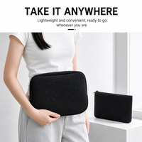 Sac cosmétique personnalisé en néoprène, pochette de rangement multifonctionnelle, mini sac de plage portable, OEM ODM, vente en gros, usine