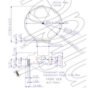Taidacent Cắm 24 Pins Hd Rgb Màu RM69080 1.39 Inch Mipi Dsi Màn Hình 400X400 Màn Hình Hiển Thị Oled Vòng Amoled hiển Thị - Product Image 4