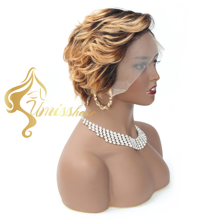 Ombre Curly Short Wig