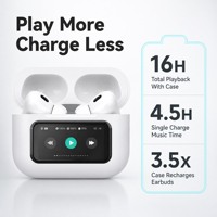 Earbuds TWS 5.4 dengan Peredam Kebisingan Panggilan ENC, Tahan Air IP68, Headset In-Ear, Layar Sentuh LED, untuk Gaming