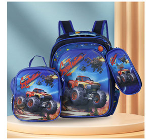 Sac à dos pour <span class=keywords><strong>enfants</strong></span> en trois parties, 16 pouces, en nylon, dessin animé, peut être attaché à un <span class=keywords><strong>chariot</strong></span> pour les élèves du primaire, pour garçon et fille - Product Image 1