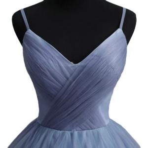 ファッションクラシック スパゲッティストラップ Vネック キンセアニェーラドレス ダークレッド ノースリーブ シンプル パーティー プロムドレス スイートボールガウン - Product Image 4