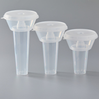 700 ML 600 ML 500 ML 360 ML Bon marché PP Plastique Jetable 2 en 1 Boisson et Snack Tasse avec Bol