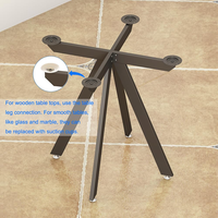 Style européen de 28 pouces compatible avec divers dessus de table Pieds de table intégrés en métal robuste Pieds de meubles de base de table