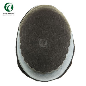 Peluca de Hombre Bella Lace & PU, Natural e Invisible, 100% Densidad, Cabello Remy Indio, Sistema de Reemplazo Capilar, Prótesis Capilares <span class=keywords><strong>para</strong></span> <span class=keywords><strong>Hombres</strong></span> - Product Image 6