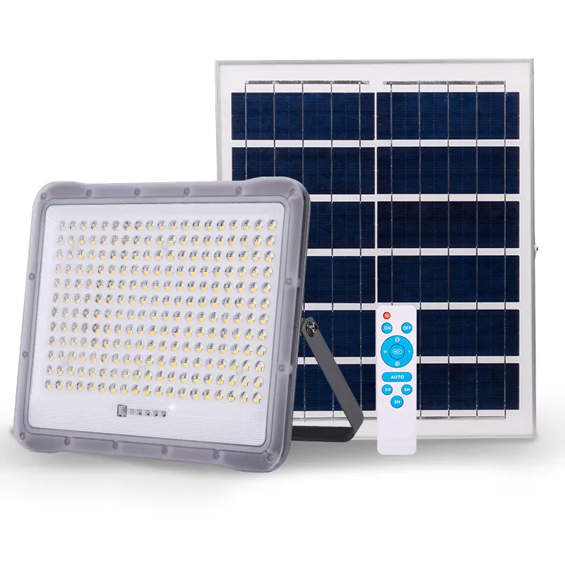 IP65 Waterproof sports dimmable solar thin led flood light warm white cold 200w 300w led solar powered flood lights 3000k 6000k