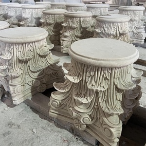 Haute qualité sculpté à la main en marbre naturel colonne <span class=keywords><strong>capital</strong></span> personnalisé pierre pilier haut pour la décoration de la maison - Product Image 5