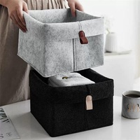 Panier de rangement rectangulaire pliable écologique avec poignées pour chambre, placard, fournitures pour animaux, jouets, organisation du linge, sac de 10-20L