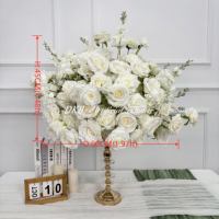 Usine de fleurs artificielles DKB, vente en gros de boules de fleurs en soie blanche, grande boule de fleurs de 45 cm pour décorations de mariage