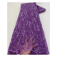 Le meilleur nouveau de haute qualité mode élégante français tulle net maille perles robe de mariée cactus paillettes dentelle tissu