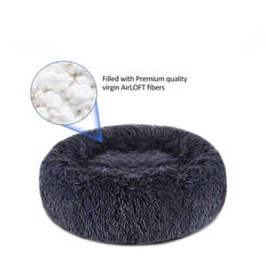 Luxo Fluffy Almofada Plush Soft Donut Dog Bed Acessórios Lavável Calmante Sofá Camas Para Perros Grande Personalizado <span class=keywords><strong>Cat</strong></span> Dog Pet Bed - Product Image 4