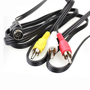 Nam-nam S video DIN 10 Pin 3 <span class=keywords><strong>RCA</strong></span> Video Cáp với <span class=keywords><strong>Mini</strong></span> 2RCA MP3 VCD DVD máy tính DC kết nối điện Loại C CCTV dây OEM - Product Image 3