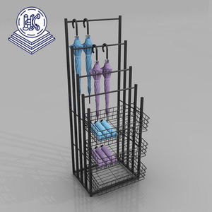 Support d'étagère de présentoir de <span class=keywords><strong>parapluie</strong></span> de grillage <span class=keywords><strong>en</strong></span> métal fordable de fer - Product Image 4