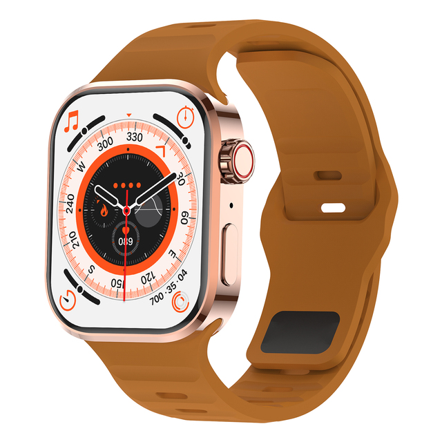 B02 IP68 Waterproof Fitness Tracker Smart Watch with Health Monitor Compass AMOLED Display Square Metal Case BT Calling