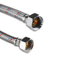 Tuyaux tressés 1/2 pouces EPDM tube intérieur en caoutchouc tuyau de plomberie ligne d'alimentation en eau Flexible pour salle de bain
