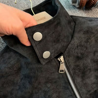 Blouson Bomber Homme Noir Imprimé Cœur Effet Délavé Vintage avec Fermeture Éclair – Style Streetwear Hiver Chaud Grande Taille