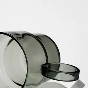 Glazen Theekop Koffiemok Met Handvat Hittebestendige Ronde Kleur High-End Stapelbeker Hoog Borosilicaat