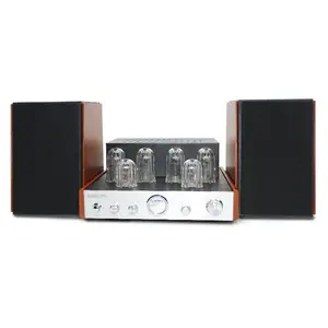 Audio Tabung Vakum, Tabung Audio dengan Speaker Stereo Eksternal dan CD-In/Aux-In/Bluetooth, Mesin Empedu Hifi Amplifier Tabung Daya Tinggi