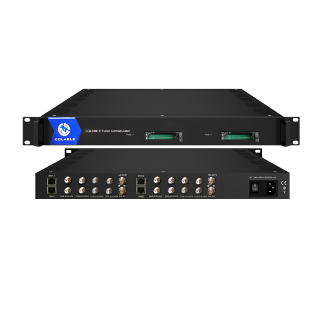 Professional 8-Input Satellite Receiver Tuners DVB-S2 ISDB-T DVB-C Dual-Mode ASI IP Mux CAM/Ci Slot RF Demodulator Colable