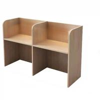 Table d'étude en bois conçoit un bureau de bibliothèque Table de lecture moderne pour bibliothèque bureau d'ordinateur Table de séparation en bois dans le bureau du personnel