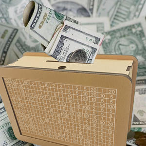 Pour Amazon Stock écologique tirelire <span class=keywords><strong>en</strong></span> bois Dollar Euro défi d'économie d'argent pour enfants décor à la maison boîte <span class=keywords><strong>en</strong></span> métal - Product Image 2