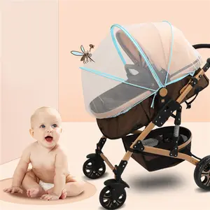 Baby Stroller Trolley Two-Way Zipper Fly Protection Accessories Children's Crib Summer Mesh Carriage Full Cover Mosquito Net