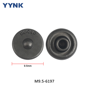 ファストファッションピック9.5MMカスタムロゴラウンドメタル真鍮ポケットリベットスタッド用ジーンズパンツレザークラフトバッグ靴ハンドバッグ - Product Image 3