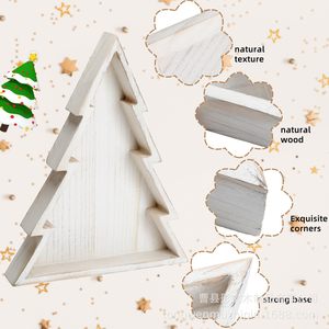 Bandeja de madera con forma de árbol de Navidad, plato de frutas de madera maciza, decoración de escritorio para fiestas navideñas - Product Image 4