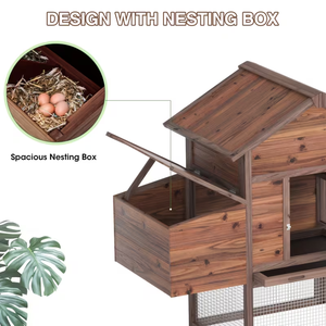 Cage à poules en bois pour l'extérieur, pour lapins, poules, canards et autres petits animaux, poulaillers en bois pour l'extérieur - Product Image 6