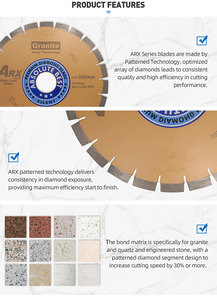 Arix kim cương lưỡi cưa đá granit và đá cẩm thạch im lặng Công cụ Cắt đá granit arix cầu kim cương phân khúc lưỡi cưa đĩa đá tròn - Product Image 5